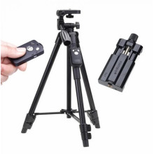 Штатив профессиональный трипод с пультом ДУ для камеры и телефона Yunteng VDT 5208 Tripod Чёрный (004x)