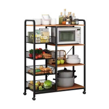 Этажерка на колеса 4 яр Stenson M50286 80*30*103см (004z)