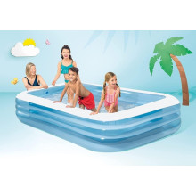 Детский прямоугольный надувной бассейн INTEX / размер 305х183х56см / объем 1020л 007o