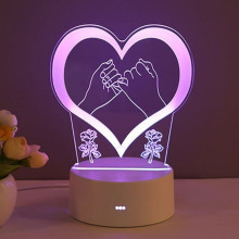 Настольный сенсорный 3D ночник LED светильник Creative Lamps 3D UKC 7 цветов Сердце влюбленных (008q) Настольный сенсорный 3D ночник LED светильник Creative Lamps 3D UKC 7 цветов Сердце влюбленных (008q)