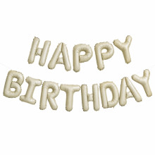 Набор надувных фольгированных шариков для создания композиции Happy Birthday. Бежевый матовый (0091) Набор надувных фольгированных шариков для создания композиции Happy Birthday. Бежевый матовый (0091)