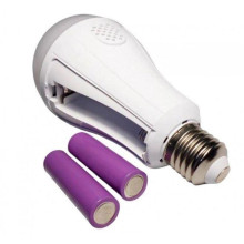 Лампочка с аккумулятором 2 x18650 20w Энергосберегающая лампочка Led лампа E27 016m Лампочка с аккумулятором 2 x18650 20w Энергосберегающая лампочка Led лампа E27 016m