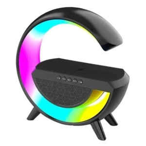 Настольная LED-лампа G-Smart Light Sound Machine с беспроводной зарядкой, Bluetooth-колонкой и ночником, Black (0179)