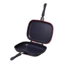 Сковорода для гриля Double Grill Pan 32 см. двойная, литый алюминий, черный Сковорода для гриля Double Grill Pan 32 см. двойная, литый алюминий, черный
