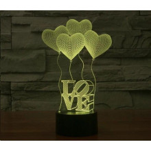 3D лампа-светильник "LOVE" Love YJ573T3M5A