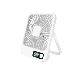 Вентилятор портативный с регулировкой на 180° и дисплеем USB White 020p