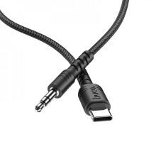 Кабель Aux to USB C (1m) — Hoco UPA17 Digital Audio Conversion — Black (021z)
