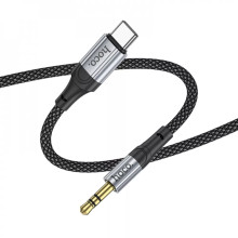 Кабель AUX to USB-C (1м) —   Hoco UPA26 — Черный (022z)