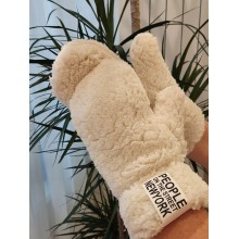 Рукавиці жіночі утеплені з хутра Тедді One size (Розмір 42) Молочний Рукавиці жіночі утеплені з хутра Тедді One size (Розмір 42) Молочний