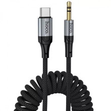 Кабель Aux to Type-C (1m) — Hoco UPA33B Type-C — Черный (023z)