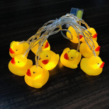 Гирлянда светодиодная UKC для детской комнаты DUCK 1.5 м Гирлянда из 10 пластиковых мини-учечек 028n