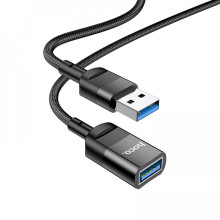 USB Удлинитель USB male to USB female Data Cable — Hoco U107 — Black J358YYL4F2
