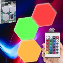 Набор из трёх WS RGB LED Ламп с Пультом и Таймером Отключения Два Режима Яркости (044v)