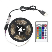 Светодиодная лента RGB 5050 с пультом от USB 5V для фоновой подсветки в силиконе 5 метров (045v) Светодиодная лента RGB 5050 с пультом от USB 5V для фоновой подсветки в силиконе 5 метров (045v)