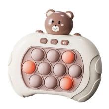 Игрушка антистресс Pop it PRO Bear Brown от батареек интерактивная игрушка 4 режима с подсветкой, Коричневый 047l