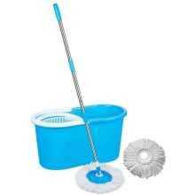 Швабра с турбо отжимом и ведром SmartUS Spin MOP 360° с круглой насадкой (047q)