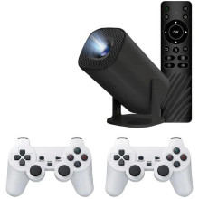 Смарт проектор-игровая приставка с 2 джойстиками Р30 МАХ BLACK Игровой проектор-консоль для видеоигр, 048l Смарт проектор-игровая приставка с 2 джойстиками Р30 МАХ BLACK Игровой проектор-консоль для видеоигр, 048l