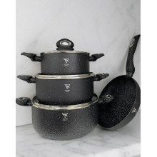 Набор посуды Top Kitchen 7 предметов с гранитным покрытием, Цвет: Черный 3097 (054g) Набор посуды Top Kitchen 7 предметов с гранитным покрытием, Цвет: Черный 3097 (054g)