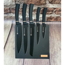 Набор кухонных ножей Edenberg EB-11007-Black 6 предметов, Черный 054n Набор кухонных ножей Edenberg EB-11007-Black 6 предметов, Черный 054n