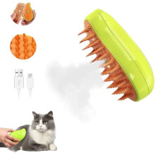 Массажная щетка с USB для вычесывания шерсти у животных UKC Pet Brush расческа с паром для собак и кошек (055k)