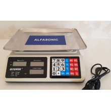 Весы торговые Alfasonik TS-P6416 до 50 кг электронные аккумуляторные, кнопки пластик