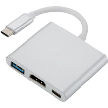 Адаптер Dynamode Multiport USB3.1 Type-C to HDMI/USB 3.0/USB Type-C до 4K HD-3840x2160 (Multiport USB 3.1 Type-C to HDMI) 058m