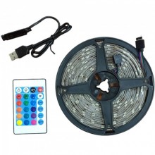 Светодиодная лента от USB LED 5050 RGB комплект 5 метров разноцветная с пультом Светодиодная лента от USB LED 5050 RGB комплект 5 метров разноцветная с пультом
