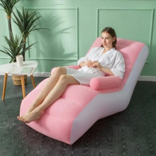 Надувное портативное кресло-диван с подлокотниками Inflatable Coob Sofa складное 140х85х80см. Розовое 061n Надувное портативное кресло-диван с подлокотниками Inflatable Coob Sofa складное 140х85х80см. Розовое 061n