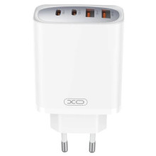 Сетевое зарядное устройство XO CE22 45W GaN (2×USB-C + 2×USB-A) Fast Charging (062y) Сетевое зарядное устройство XO CE22 45W GaN (2×USB-C + 2×USB-A) Fast Charging (062y)