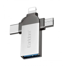  Адаптер OTG USB3.0 To Micro USB, Lightning, USB C — Earldom ET-OT93 (062z)
