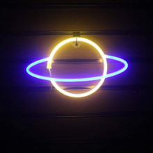 Ночной светильник Neon lamp series Jupiter Yellow Неоновый светильник на стену ночник декоративный неоновая лампан на стену Юпитер Ночной светильник Neon lamp series Jupiter Yellow Неоновый светильник на стену ночник декоративный неоновая лампан на стену Юпитер