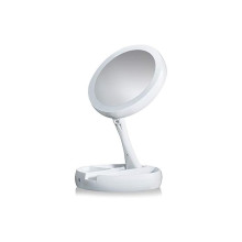 Настольное зеркало для макияжа My Fold Away Mirror Складное с LED подсветкой круглое Белое 6NH53VU62U Настольное зеркало для макияжа My Fold Away Mirror Складное с LED подсветкой круглое Белое 6NH53VU62U
