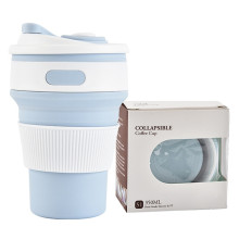Складная силиконовая чашка UKC Раскладной стакан силиконовый Голубой 072n blue Складная силиконовая чашка UKC Раскладной стакан силиконовый Голубой 072n blue
