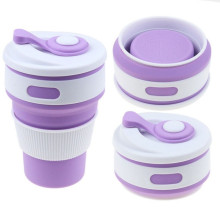 Складная силиконовая чашка UKC Раскладной стакан силиконовый Лиловый 072n lilac Складная силиконовая чашка UKC Раскладной стакан силиконовый Лиловый 072n lilac