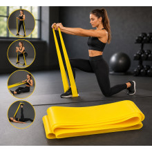 Эластичная фитнес-резинка PRO Strength Toning Band для тренировок и растяжки 120×15 см (073z) Эластичная фитнес-резинка PRO Strength Toning Band для тренировок и растяжки 120×15 см (073z)