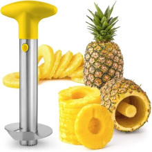 Кухонный нож для ананаса A-Plus Pineapple-sliser слайсер для нарезки кольцами, ананасовый бур из нержавеющей стали Желтый (080t) Кухонный нож для ананаса A-Plus Pineapple-sliser слайсер для нарезки кольцами, ананасовый бур из нержавеющей стали Желтый (080t)