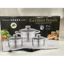 Набор кастрюль Zepline German Family GF-2071 с многослойным толстым индукционным дном 6 предметов (3.6 л, 2.6 л, 1.9 л) (083q) Набор кастрюль Zepline German Family GF-2071 с многослойным толстым индукционным дном 6 предметов (3.6 л, 2.6 л, 1.9 л) (083q)