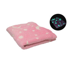 Детское светящееся покрывало-плед РОЗОВЫЙ Плед-покрывало  Magic Blanket детский в темноте Розовый 150х120 (087j)