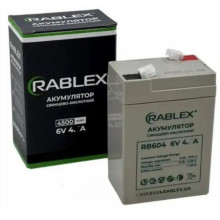 Акумуляторна батарея Rablex 6V 4Ah (RB6040), свинцево-кислотна (SLA) (094h)
