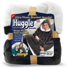 Плед - толстовка с капюшоном и рукавами Huggle Hoodie-2 Blanket 2 Цвет: Серый 096k