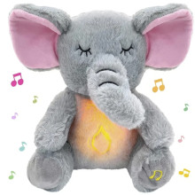 Интерактивная мягкая игрушка-ночник дышащий Слоник Elephant Серый Успокаивающая плюшевая игрушка Слоник (096x) Интерактивная мягкая игрушка-ночник дышащий Слоник Elephant Серый Успокаивающая плюшевая игрушка Слоник (096x)