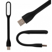 USB лампа для ноутбука клавиатуры Supretto фонарик мини, Черный DSS-55