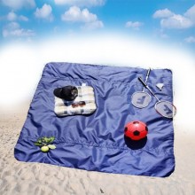 Подстилка для пикника и пляжа Водонепроницаемая LazyBones Сумка-Покрывало раскладная Синяя не промокает SDD-47