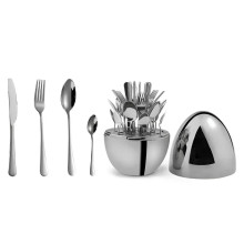 Столовые приборы из нержавеющей стали EGG 24 шт Silver (100y) Столовые приборы из нержавеющей стали EGG 24 шт Silver (100y)