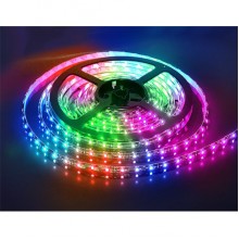 Светодиодная лента LED 5м на 12в SMD 3528 RGB с пультом и блоком питания Угол свечения 120°