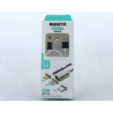 Магнитный кабель 2в1 для Android и Iphone Magnetic micro USB - Iphone Cable Белый с Чёрным