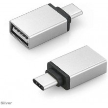 Переходник usb type c OTG-01 с телефона на флешку - usb адаптер для type c для компьютера серебро Переходник usb type c OTG-01 с телефона на флешку - usb адаптер для type c для компьютера серебро