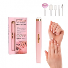 Машинка для маникюра и педикюра Flawless Salon Nails PRO Портативный фрезер ручка 7863 Розовый