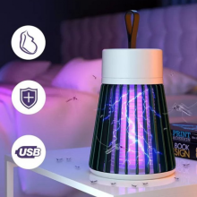 Лампа ловушка для насекомых аккумуляторная Electric Shock Светодиодная уничтожитель комаров USB 