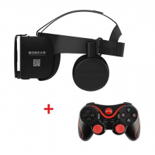 Очки виртуальной реальности BOBO VR Z6 Pro Геймерский шлем с беспроводными наушниками пульт T3 Bluetooth Черные